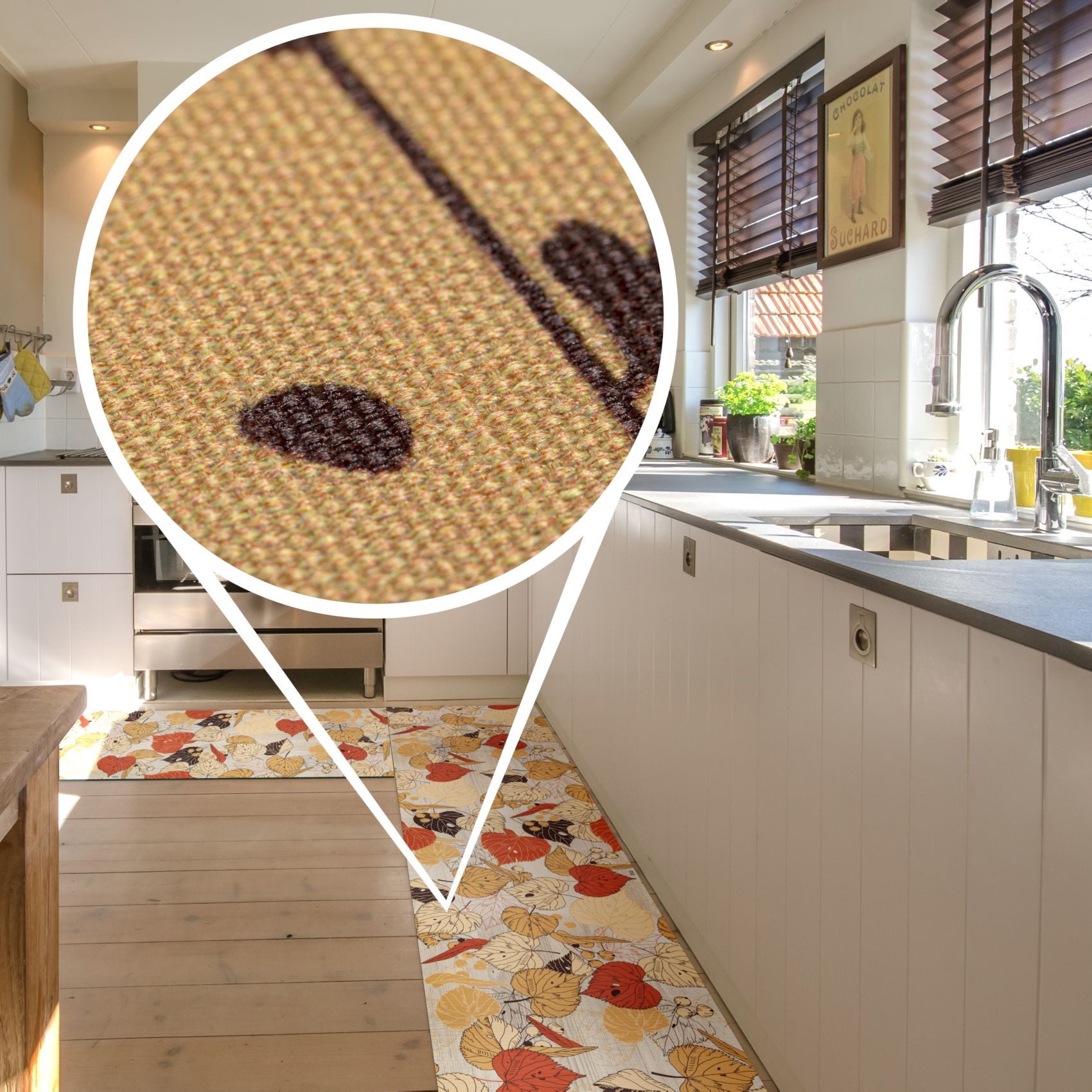 ANRO Küchenläufer Hochwertig GreenLine Flurläufer Teppichläufer Textil, Eck günstig online kaufen