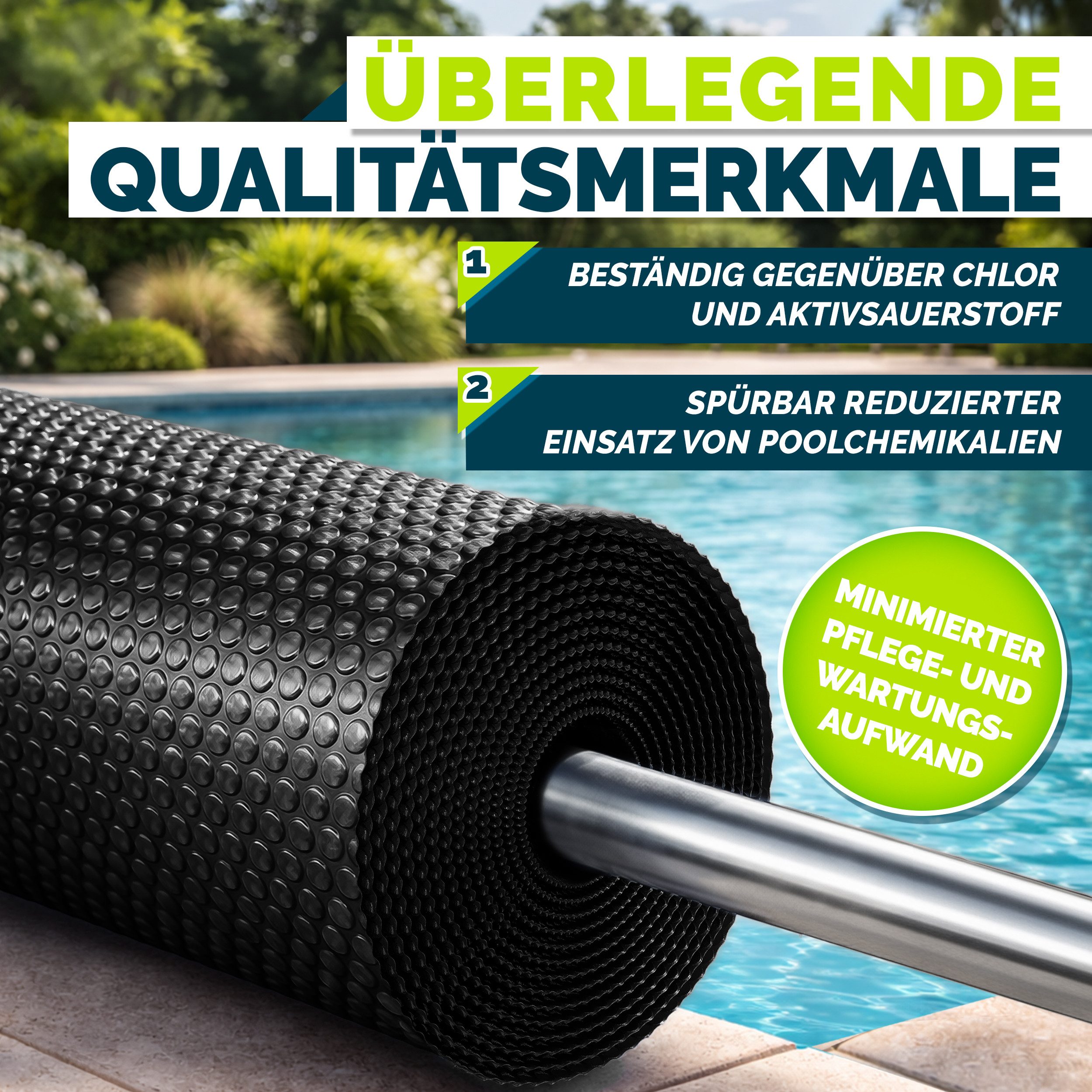 tillvex Pool-Abdeckplane tillvex Solar-Poolfolie 400µ (Packung)