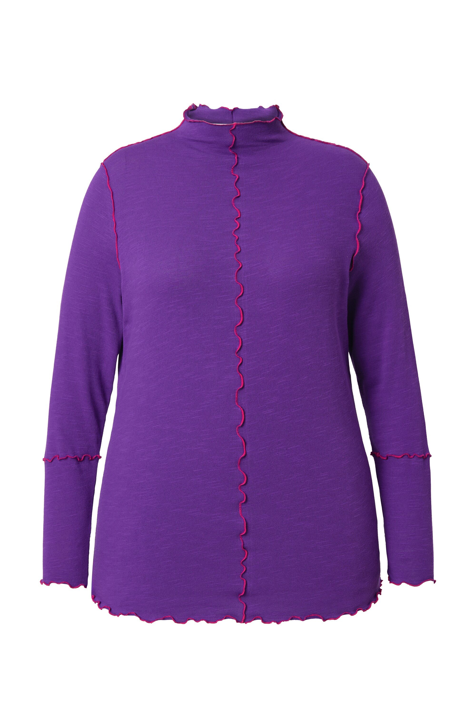 Angel of Style T-Shirt Strickshirt Basic Slim Fit Color Wellen-Nähte