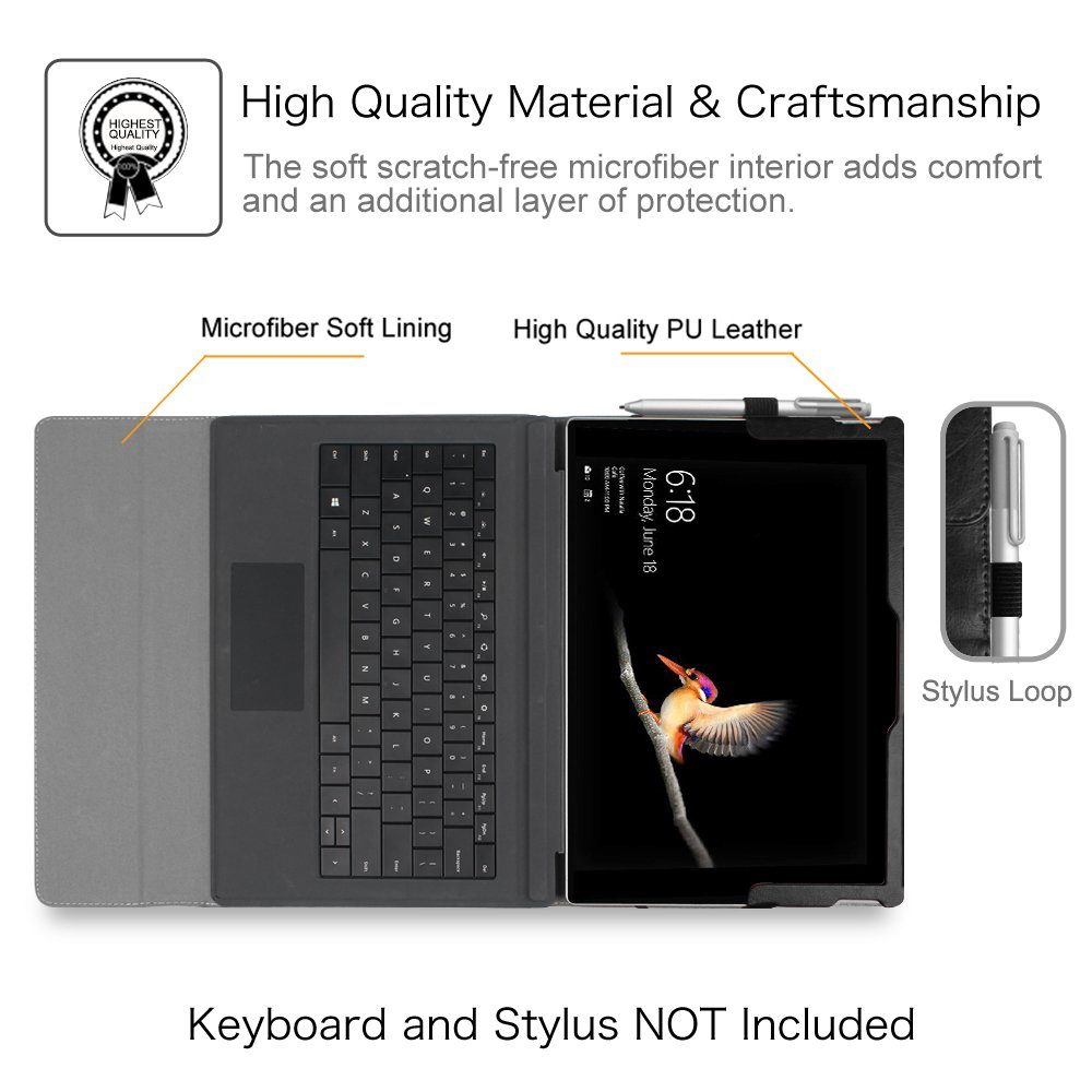 Fintie Tablet-Hülle für Microsoft Surface Go 4(2023)/Go 3(2021)/Go 2(2020)/Surface Go 2018, Multi-Sichtwinkel Schutzhülle, Type Cover Kompatibel – Bild 3 von 5