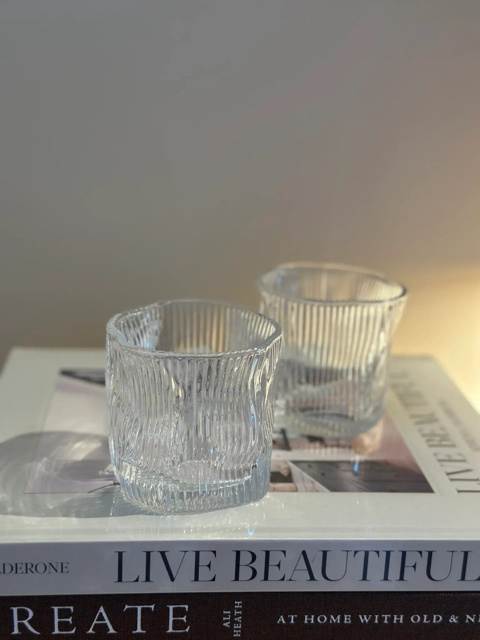 EmirtexHome Glas Wave Lines Gläser 6er Set 200ml, Glas
