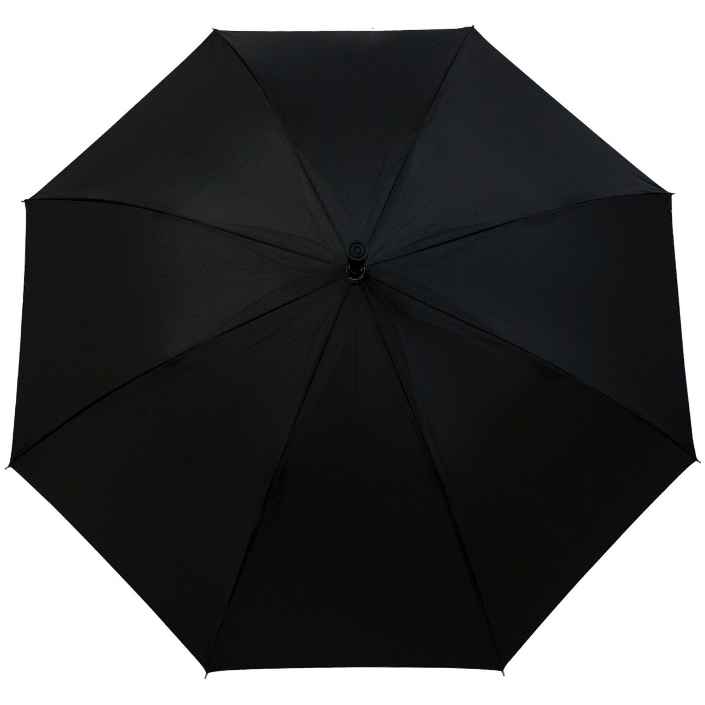 Langregenschirm schwarz höhenverstellbar sehr stabil, Stützschirm extrem-stabil Holzgriff iX-brella