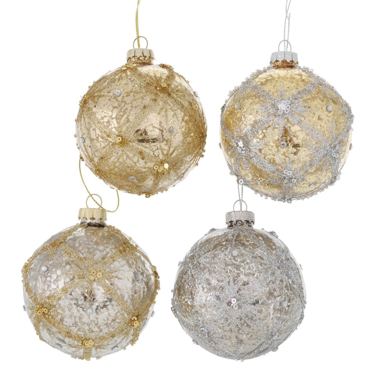 BOLTZE Weihnachtsbaumkugel Alida Weihnachtskugel sortiert 8 cm (1 Stück)
