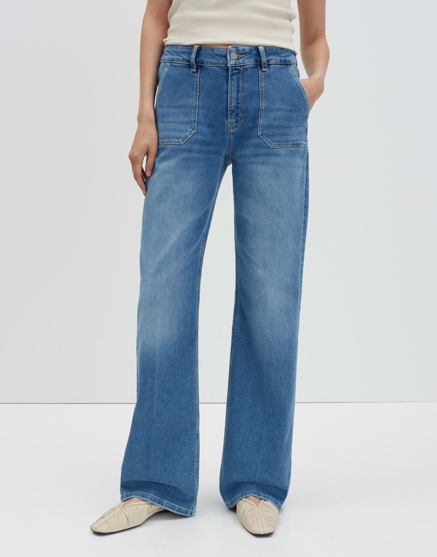 someday Bootcut-Jeans CARIE UTILITY aus nachhaltigem Baumwoll Mix günstig online kaufen