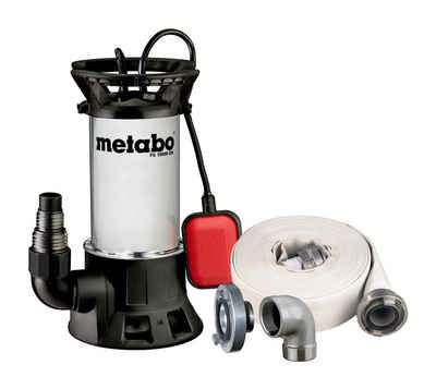 metabo Tauchpumpe PS 18000 SN Set, Schmutzwasser mit Ablauf-Garnitur mit Armaturen