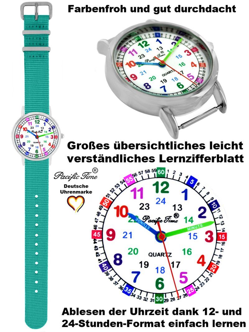 Pacific Time Quarzuhr Kinder Armbanduhr Lernuhr Wechselarmband, Mix und Match Design - Gratis Versand – Bild 3 von 5