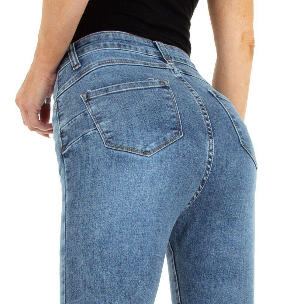 Hellblau Stretch Jeansstoff Jeans Skinny-fit-Jeans Freizeit in Ital-Design Damen Skinny
