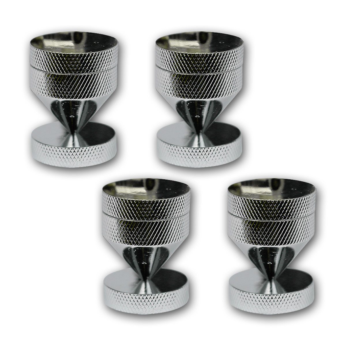 Dynavox Dämpfer 4er Set Sub-Watt-Absorber, 35-41mm, Chrom