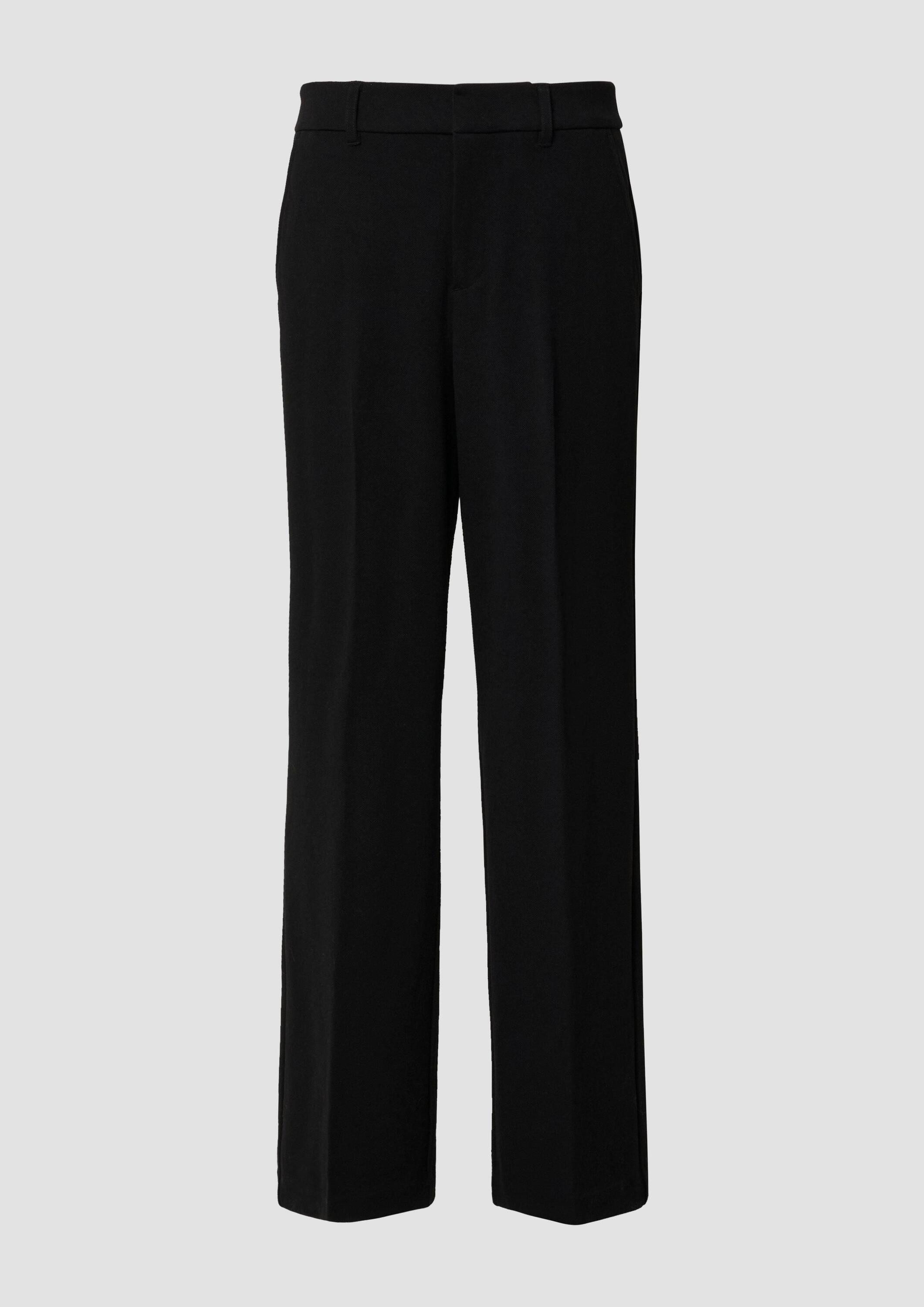 s.Oliver Chinos Hose Wide-Leg-Hose aus Struktur-Jersey