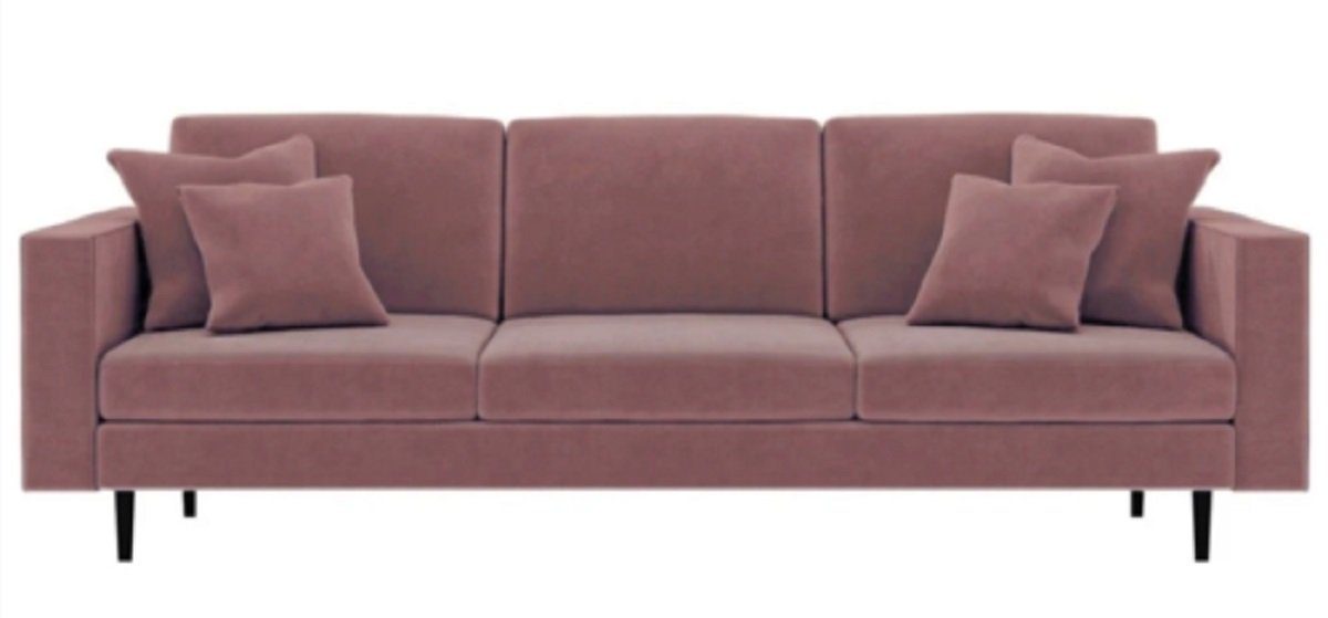 JVmoebel Sofa Moderner Möbel, Sitz Couch Luxus Rosa Made in Sofas Viersitzer Europe Wohnzimmer