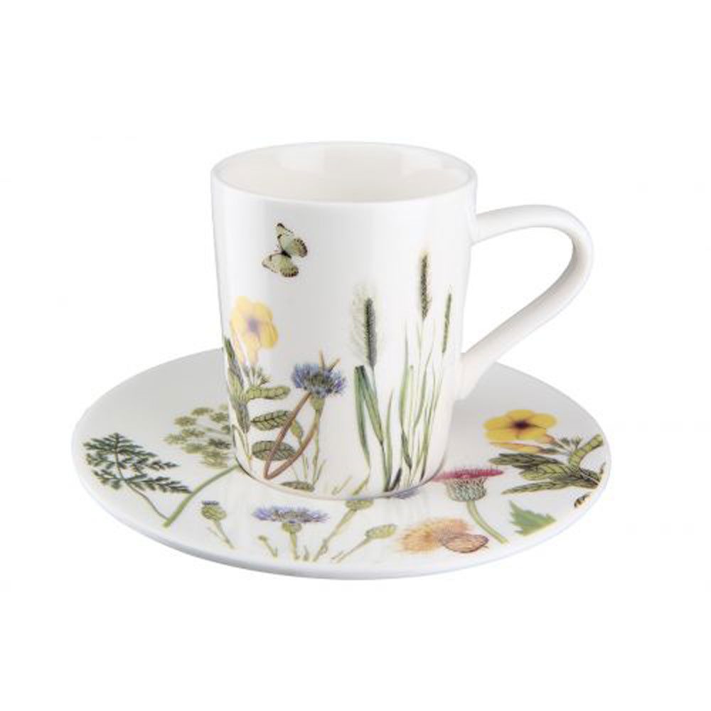 GILDE Espressotasse Espressoset Wild Flowers, Porzellan