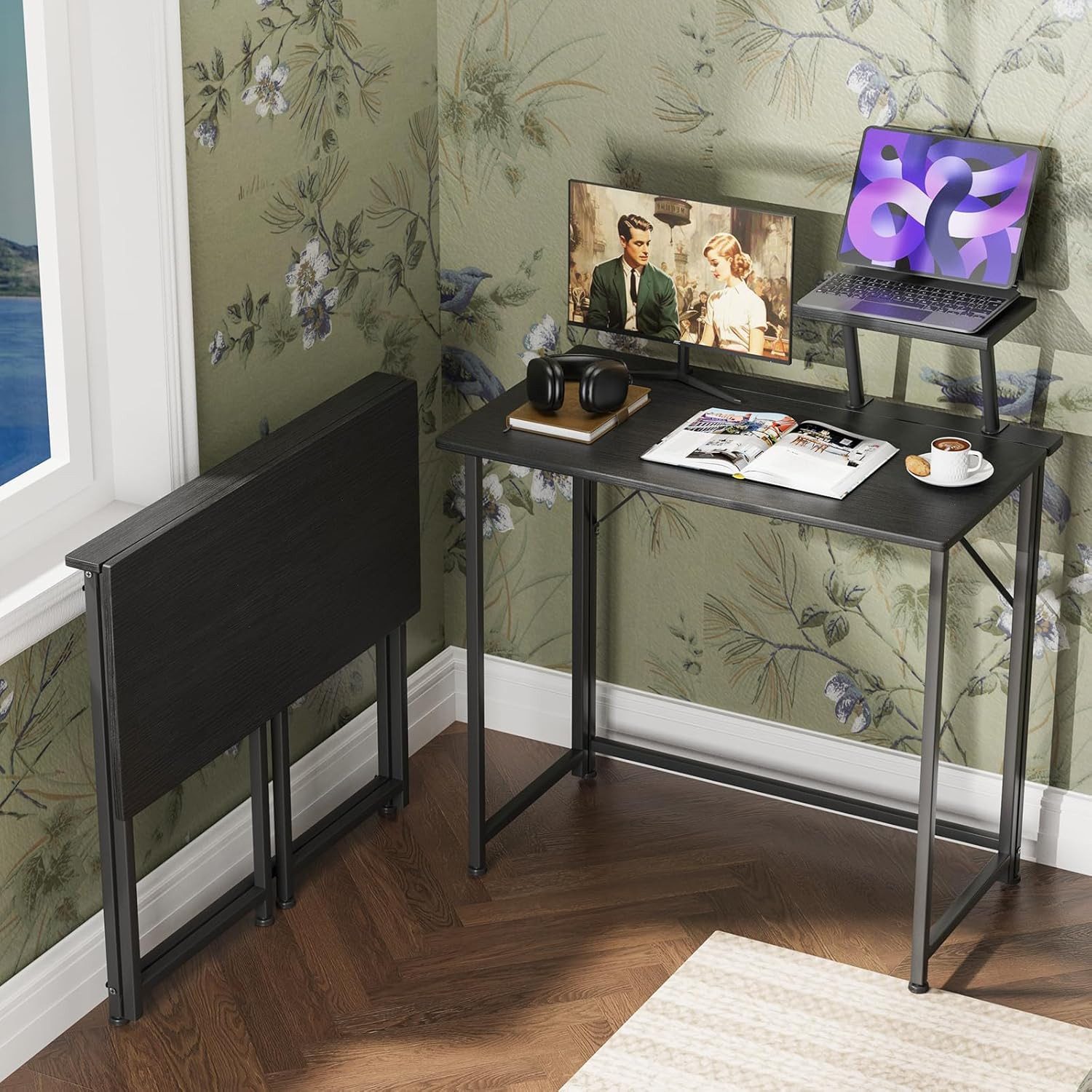 JEOBEST Computertisch Laptoptisch Kleiner Faltbarer Schreibtisch, Schmaler günstig online kaufen