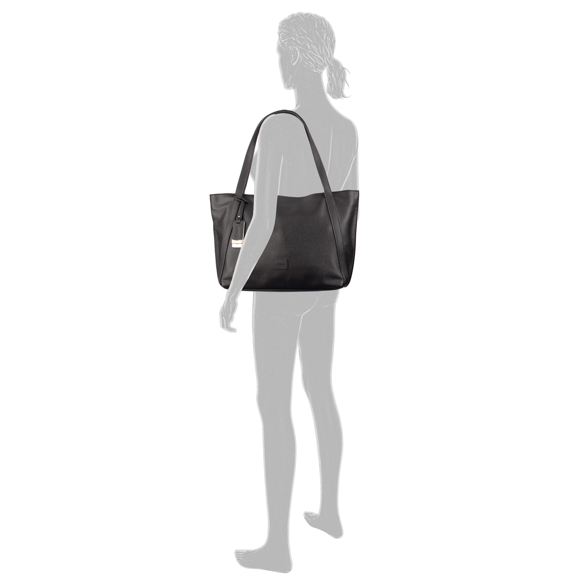 Gabor Shopper Elfie, aus fein genarbtem, glattem Kunstleder und mit einem Logo Rubber Patch