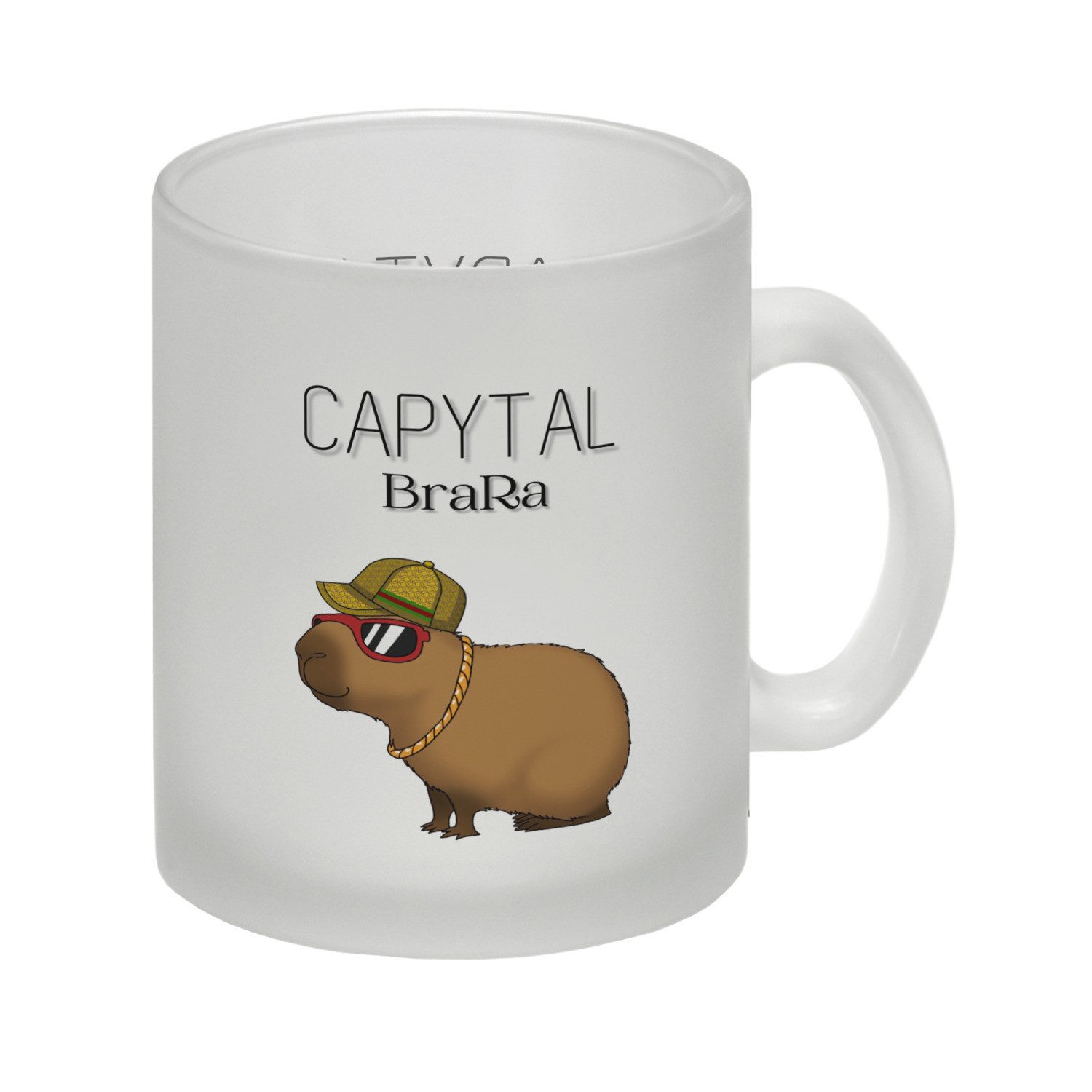 speecheese Tasse Capytal BraRa Glas Tasse mit rappendem Capibara