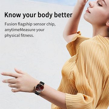 SGDDFIT Smartwatch (1,32 Zoll, Android, iOS), IP68 Wasserdicht Fitnessuhr mit Pulsmesser Schlafmonitor Schrittzähler
