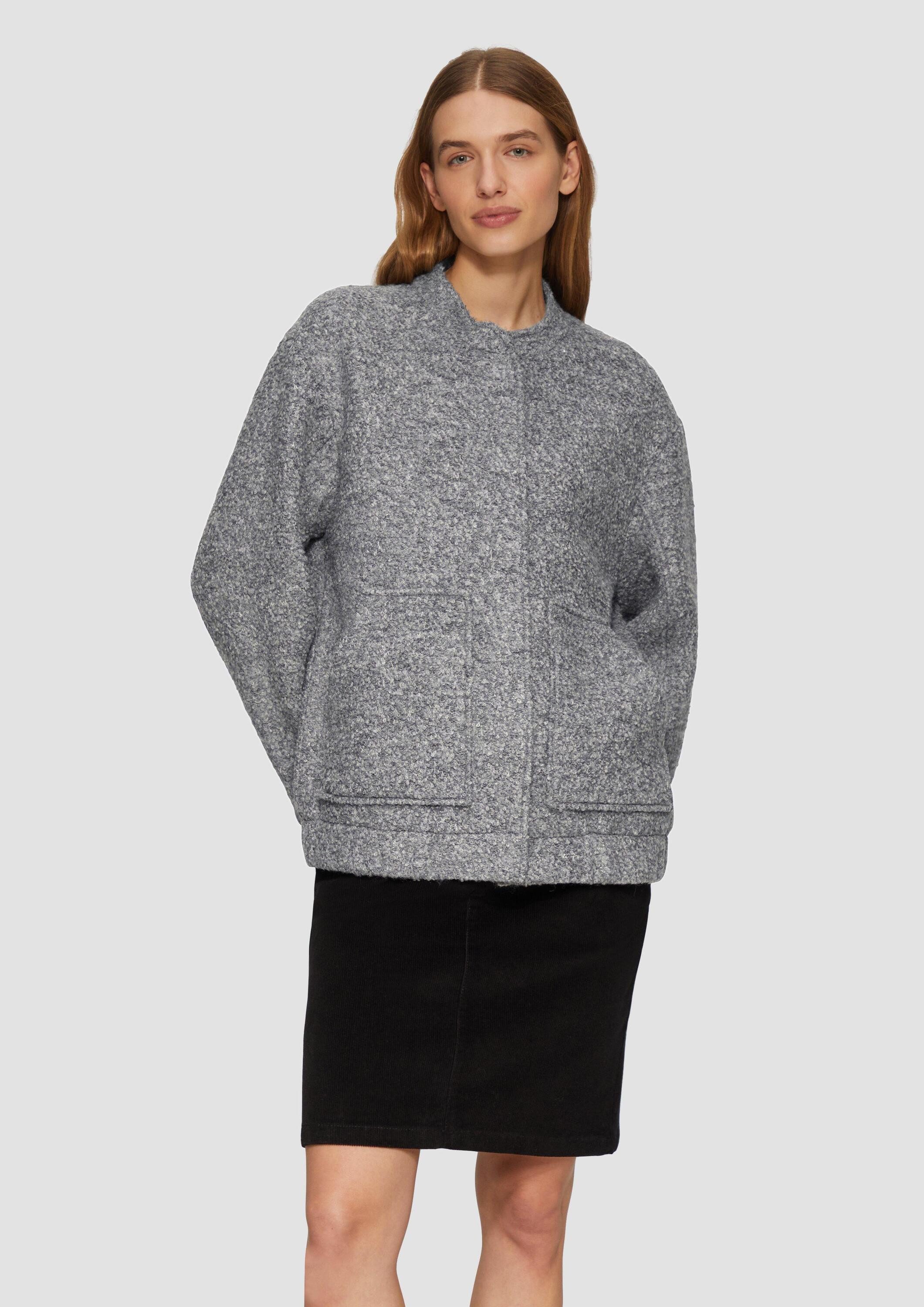 s.Oliver Funktionsjacke Outdoor-Jacke Bouclé-Bomberjacke aus Wollmix günstig online kaufen