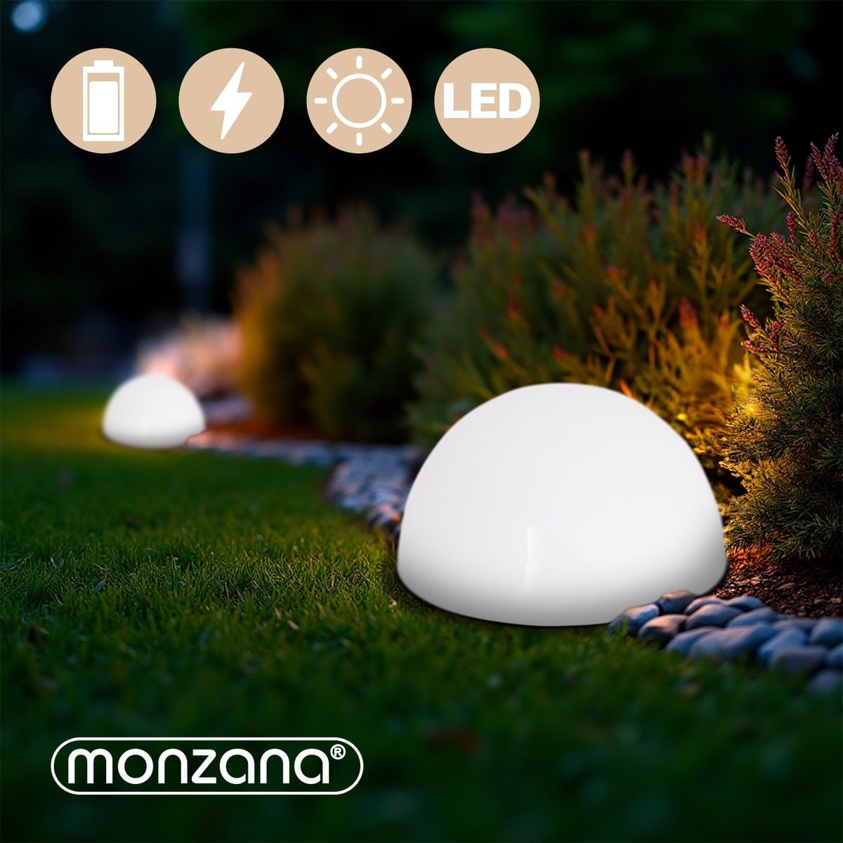 monzana LED Solarleuchte, Solarleuchte, 3er Set günstig online kaufen