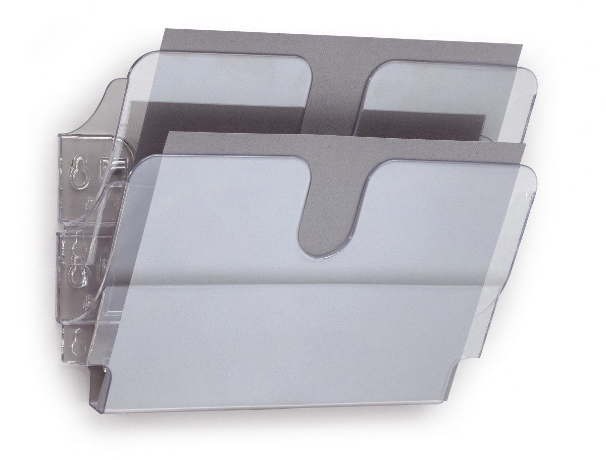 DURABLE Stehsammler Prospektständerset Flexiplus A4 quer 2-teilig transparent