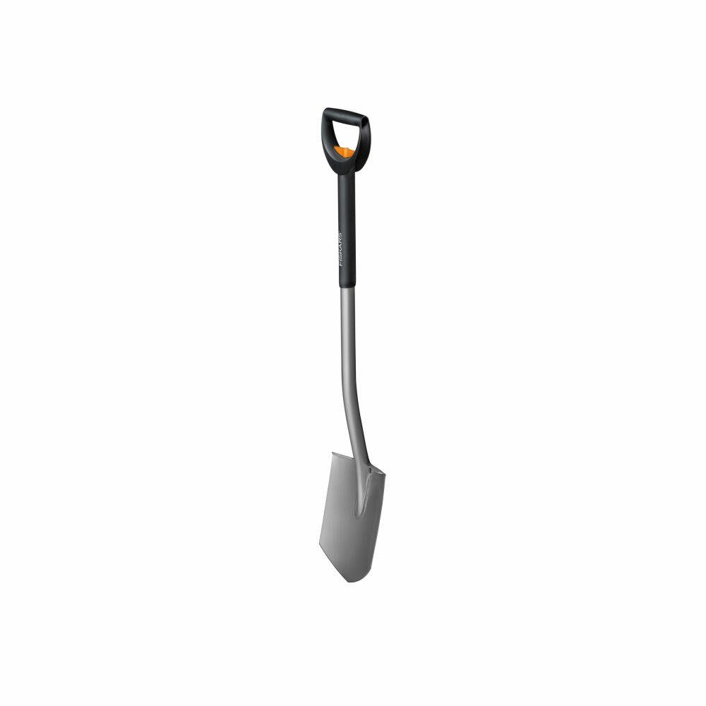 Fiskars Spaten SmartFit Teleskopspaten Spitz, Ideal für schwere Böden