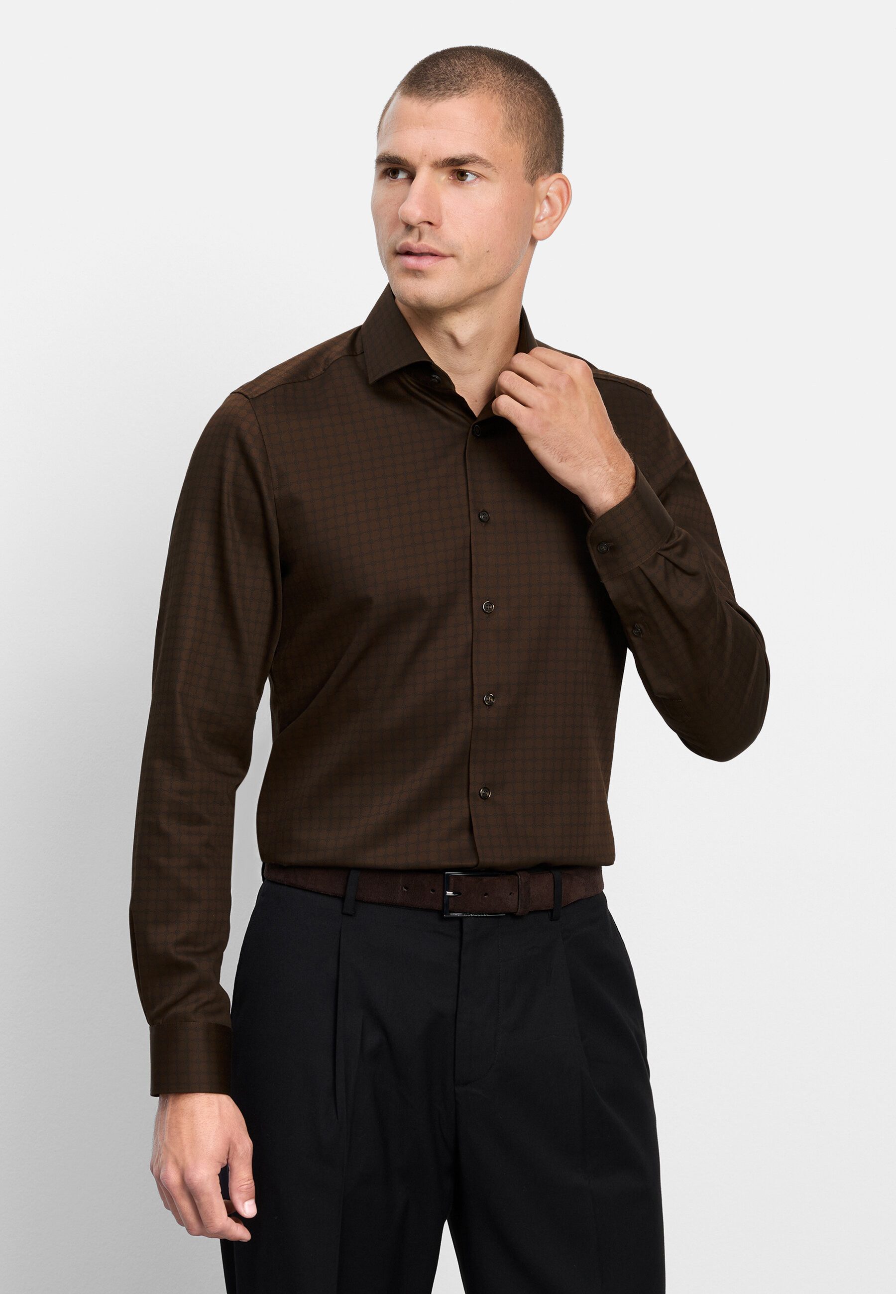 OLYMP Businesshemd OLYMP Level Five, Body Fit, Royal Kent mit extra langem Arm