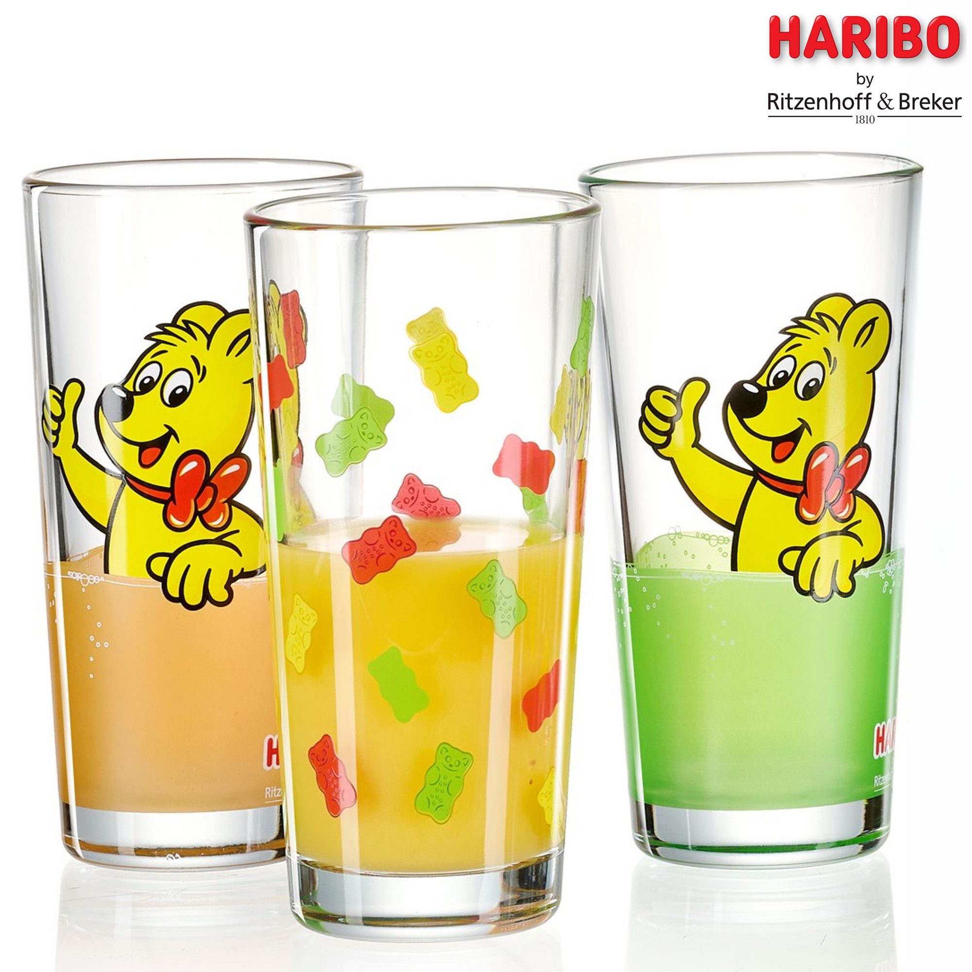 Ritzenhoff & Breker Gläser-Set HARIBO Thumbs Up, 380 ml, 2-tlg., Glas, spülmaschinengeeignet