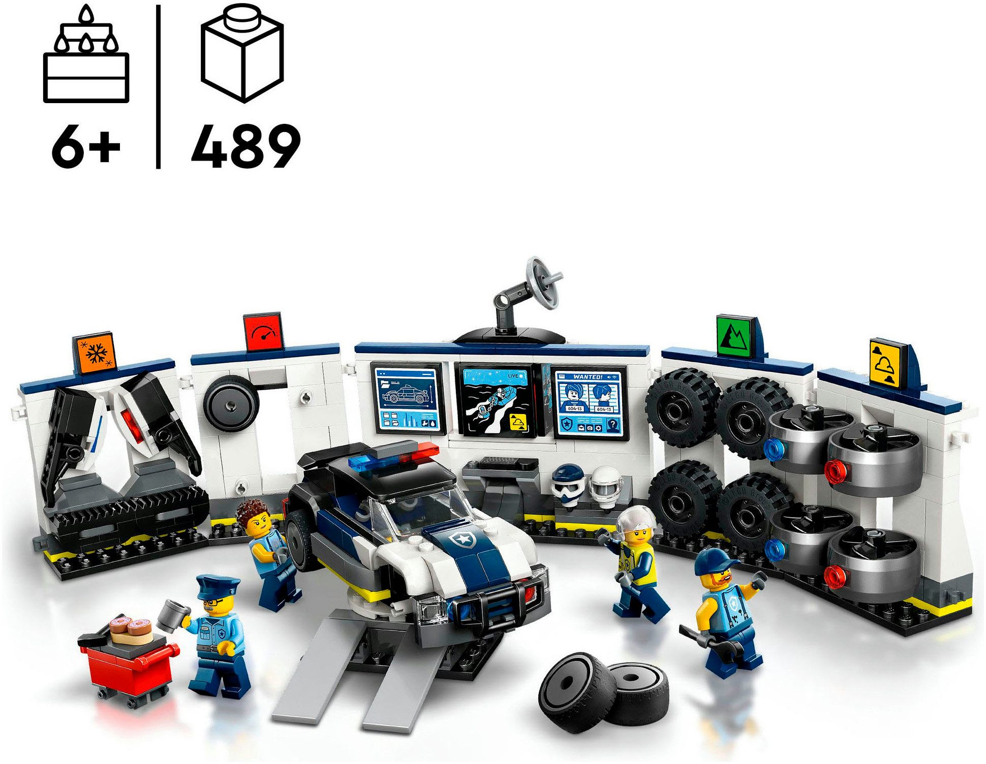 LEGO® Polizeiwerkstatt (60457), LEGO City Konstruktionsspielsteine, (489 St), Made in Europe
