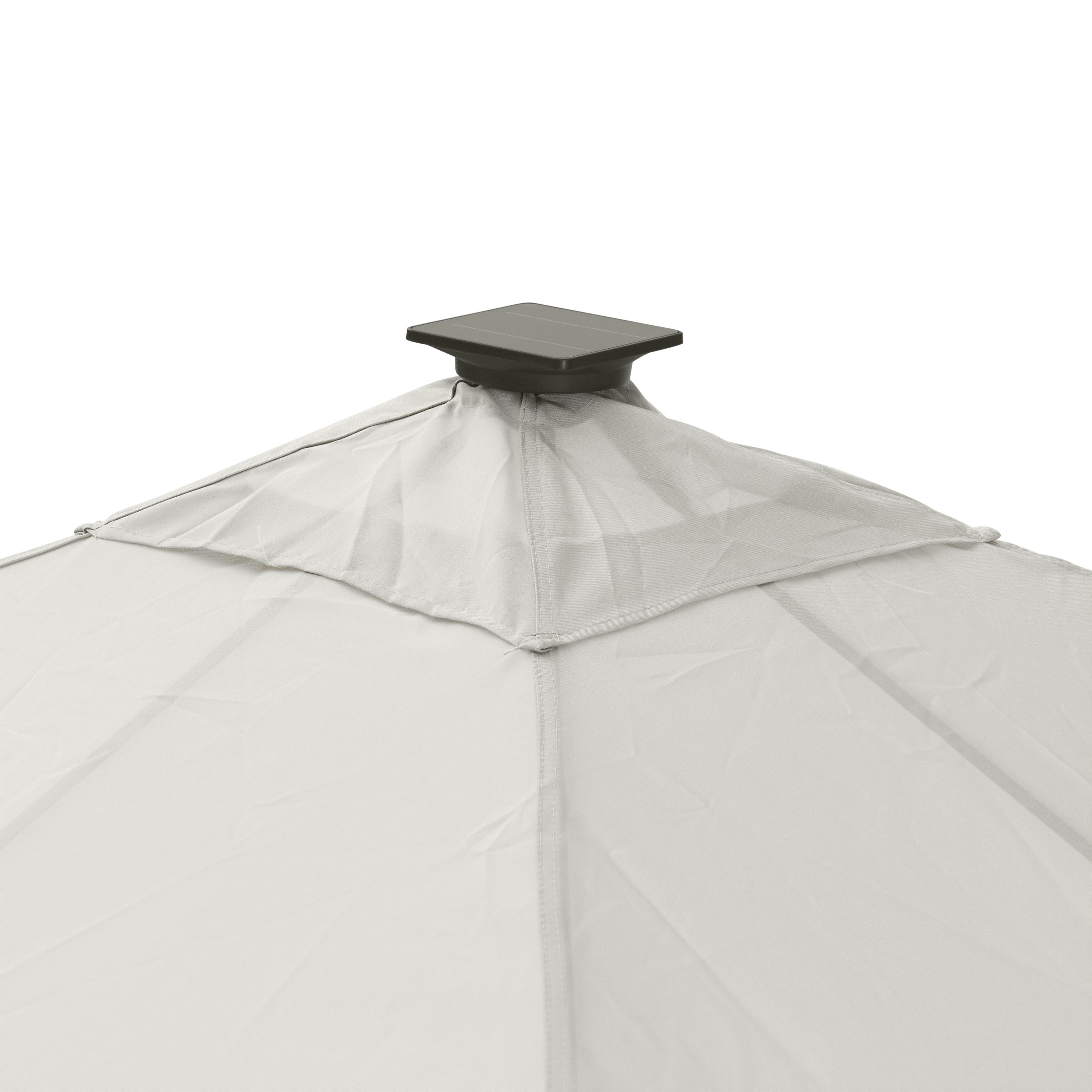 Leco Pavillon-Ersatzdach Dachtextil zum Solarpavillon Lina 3x3m lichtgrau, 180 g/m², 100% Polyestergewebe ca. 180g/m², lichtgrau