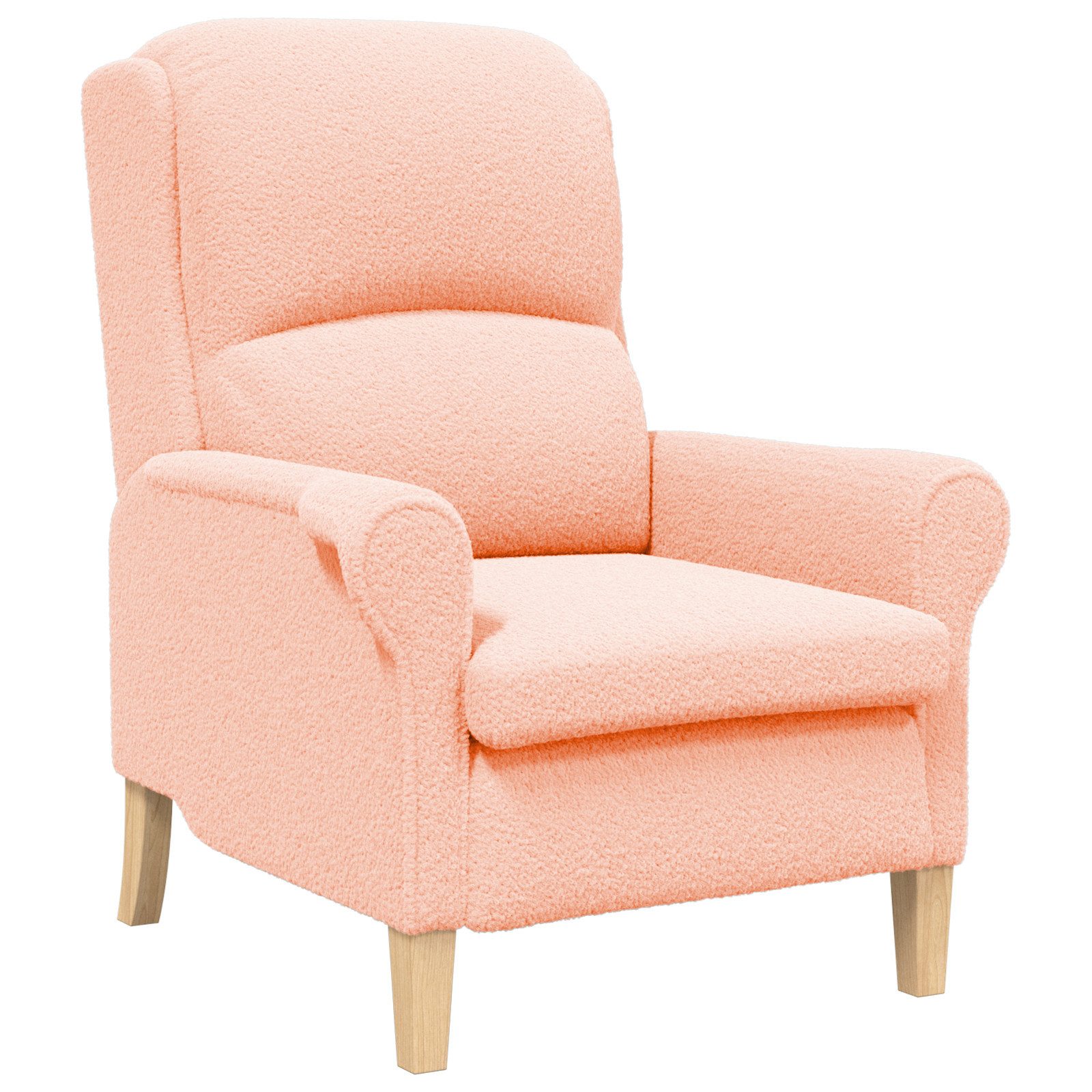 vidaXL Sessel Ergonomischer Sessel Rosa Stoff, günstig online kaufen