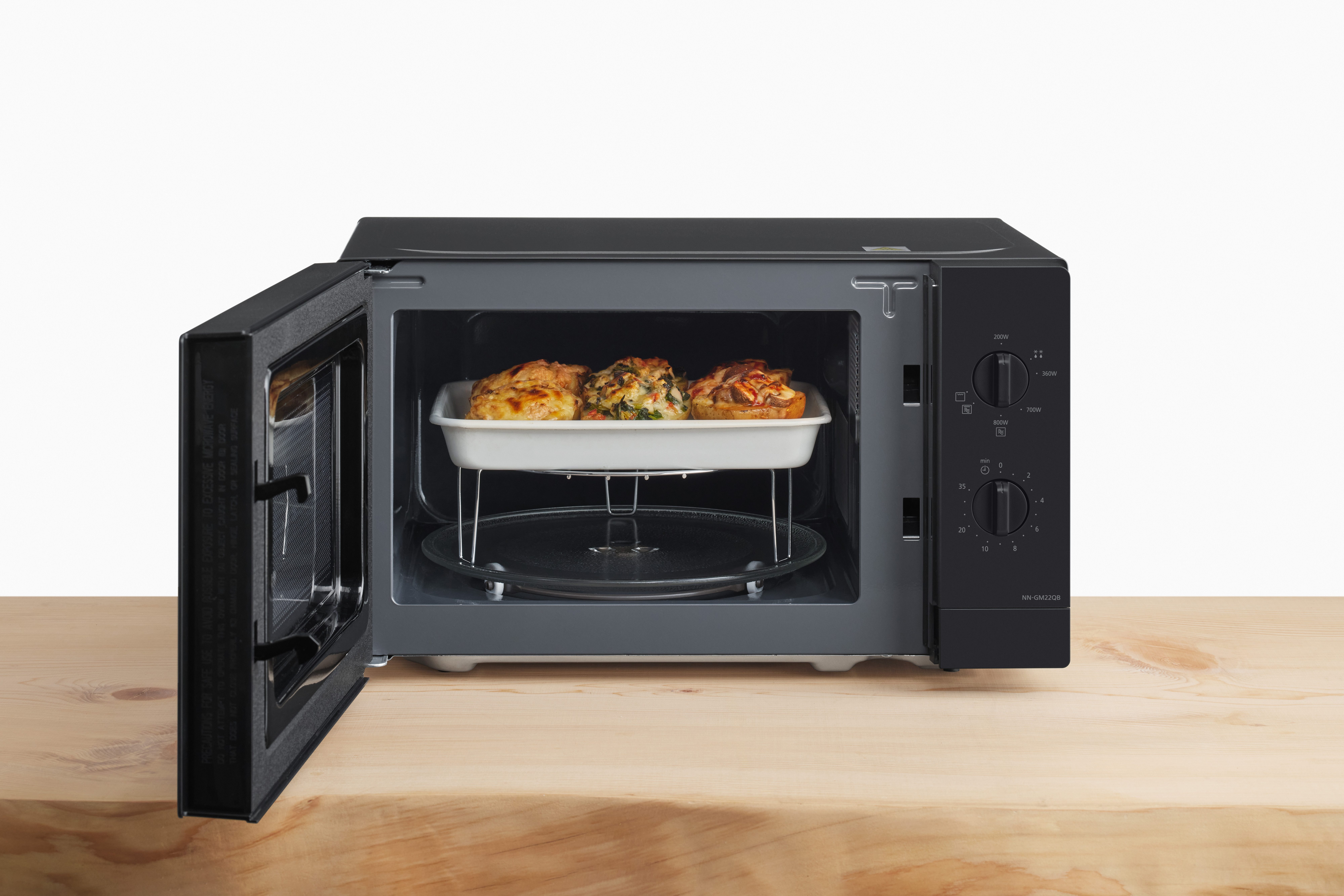 Panasonic Mikrowelle NN-GM22QBEPG mit Grillfunktion, Grill, Mikrowelle, 20 l