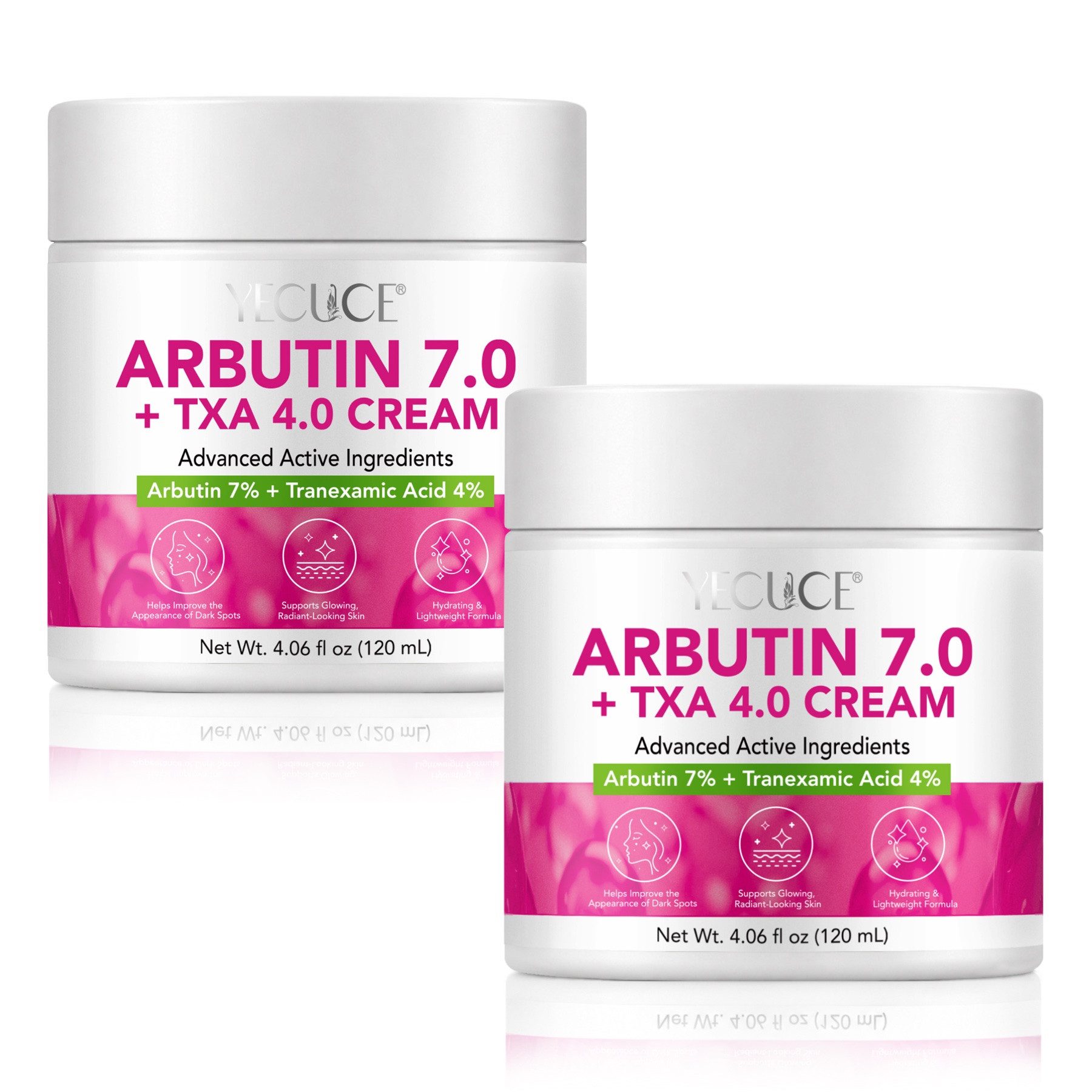 P-Beauty Cosmetic Accessories Tagescreme Gesichtscreme Arbutin 7% + TXA Tranexamsäure 4% dunkle Flecken 120ml, 2-tlg., Feuchtigkeitscreme, Dunkle Flecken, Sommersprossen