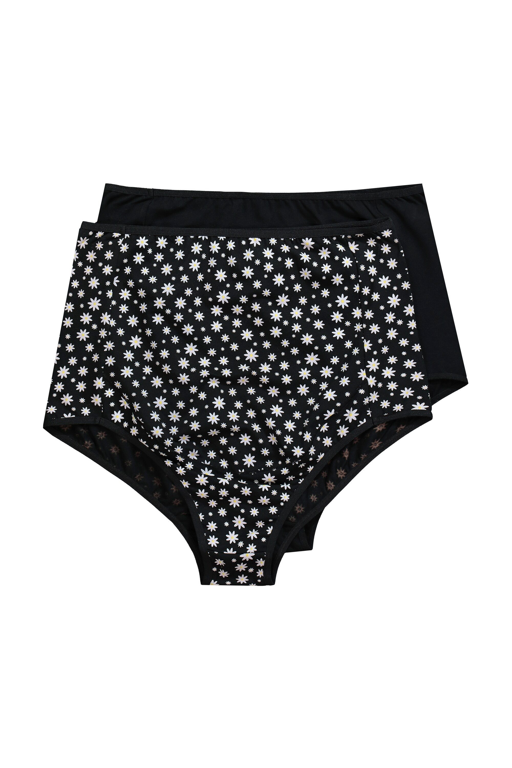 Ulla Popken Slip Taillenslips 2er-Pack Muster/Farbe Baucheinsatz