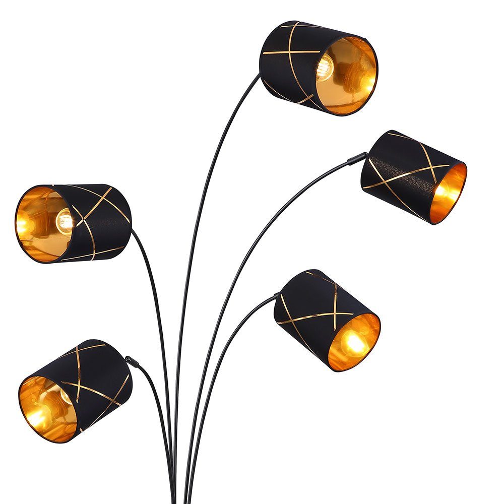 etc-shop Stehlampe, Leuchtmittel nicht inklusive, mit schwarz Lampenschirm Stehlampe Flur Stehleuchte beweglichen