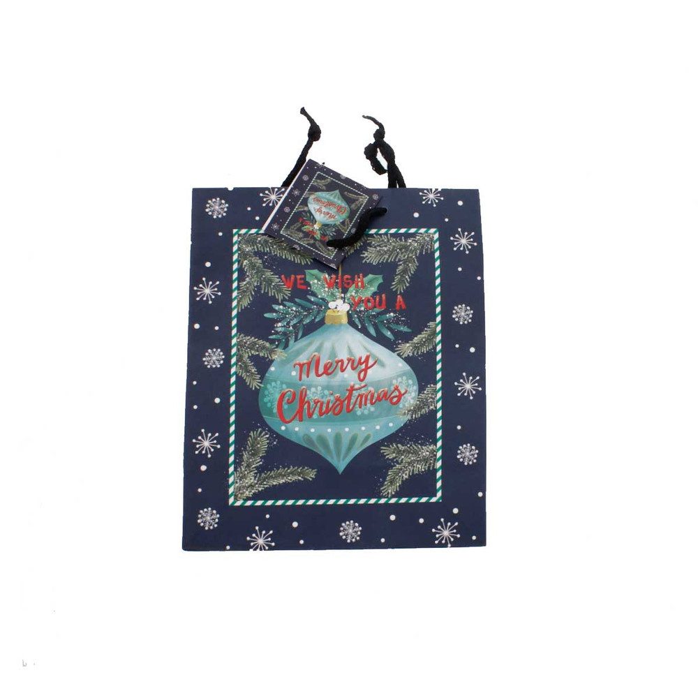 MICA Geschenkbox Geschenktasche - We wish you - Maße ca. 17,8 x 9,8 x 22,9 cm