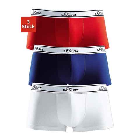 s.Oliver Boxershorts (Packung, 3-St) schöne Retro Pants in Hipster-Form