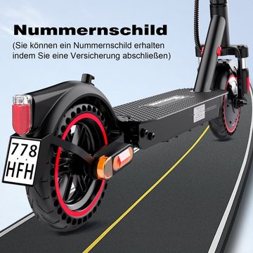 HITWAY E-Scooter 8.5 Zoll Klappbar E-roller 20km/h mit Strassenzulassung (eKFV) 3 Gänge, 400,00 W, 20,00 km/h, APP-Sperrfunktion