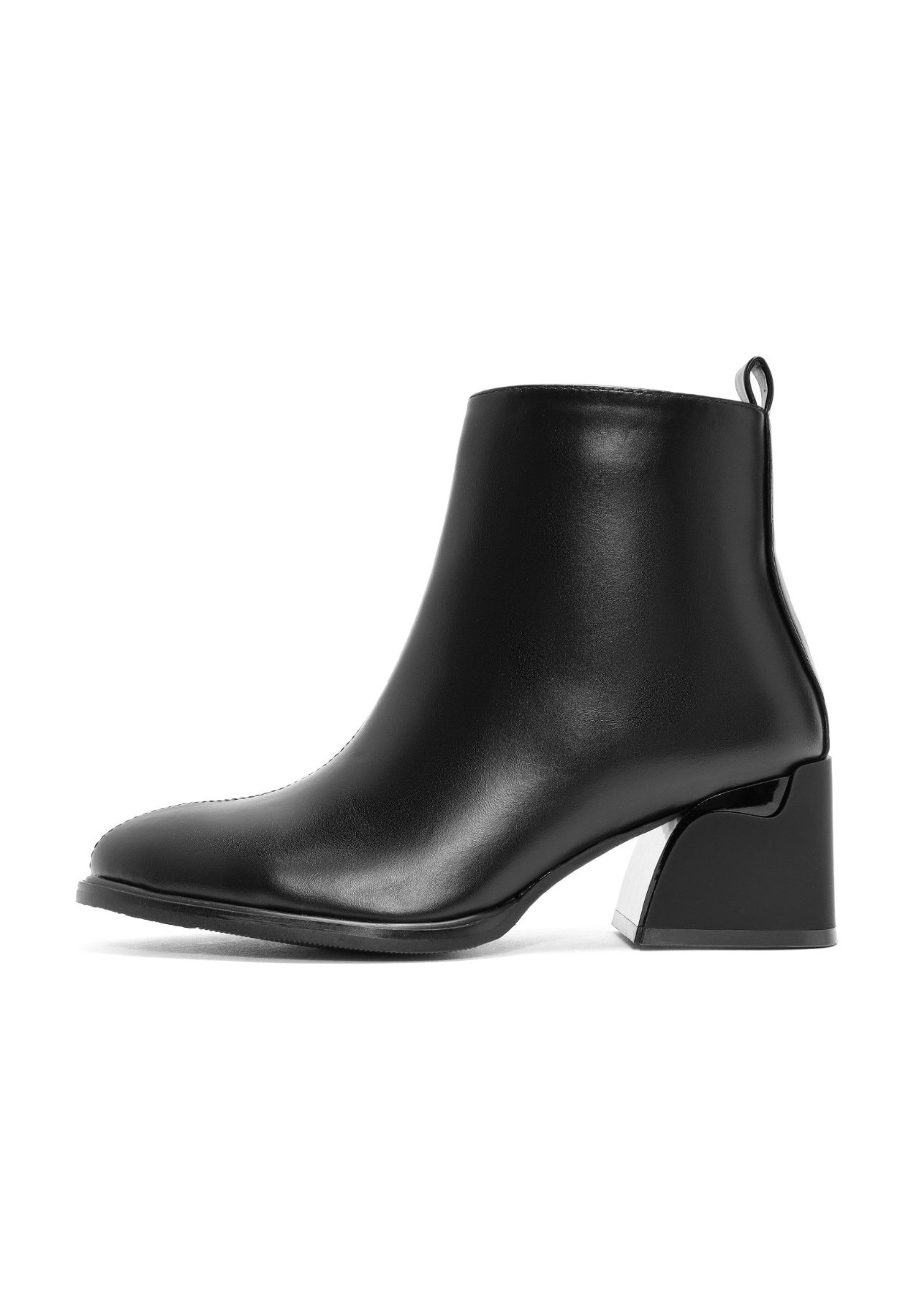 Derimod Absatz-Stiefeletten aus Kunstleder Ankleboots Reißverschluss, Textilfutter, TPU Sohle, Absatz 4,5 cm
