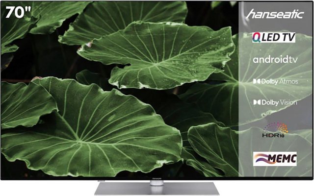 Hanseatic 70Q850UDS QLED-Fernseher (177 cm/70 Zoll, 4K Ultra HD, Android TV, Smart-TV)