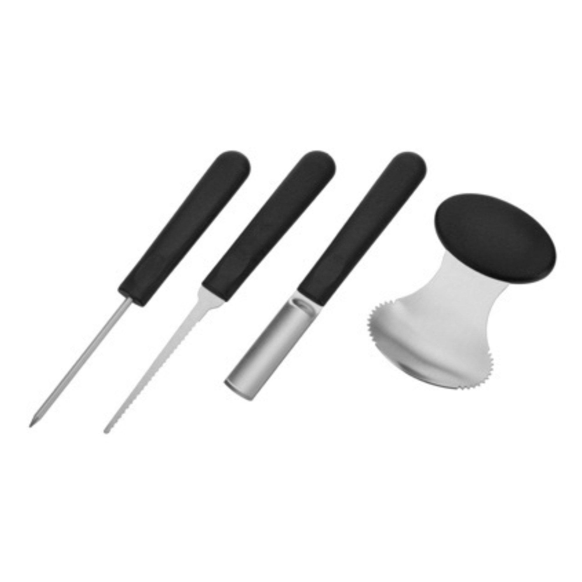 Thiru Разделочный нож Kürbis Schnitz-Set - Halloween 4-tlg. - Edelstahl - inkl. Vorlagen