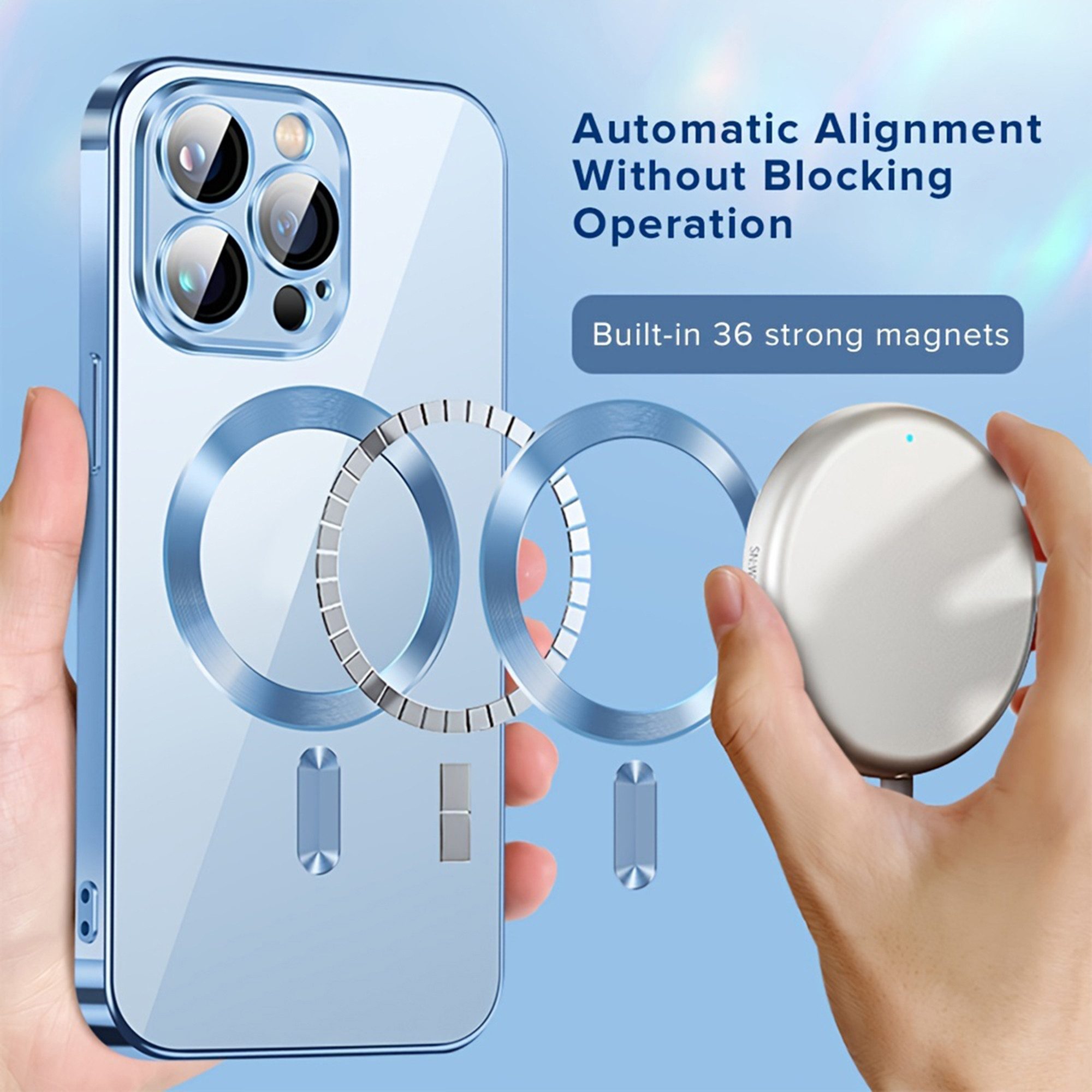 Wörleonline Handyhülle für Apple iPhone 14 Pro Max mit integriertem Kameraschutz, TPU Schutzhülle, MagSafe kompatible Hülle