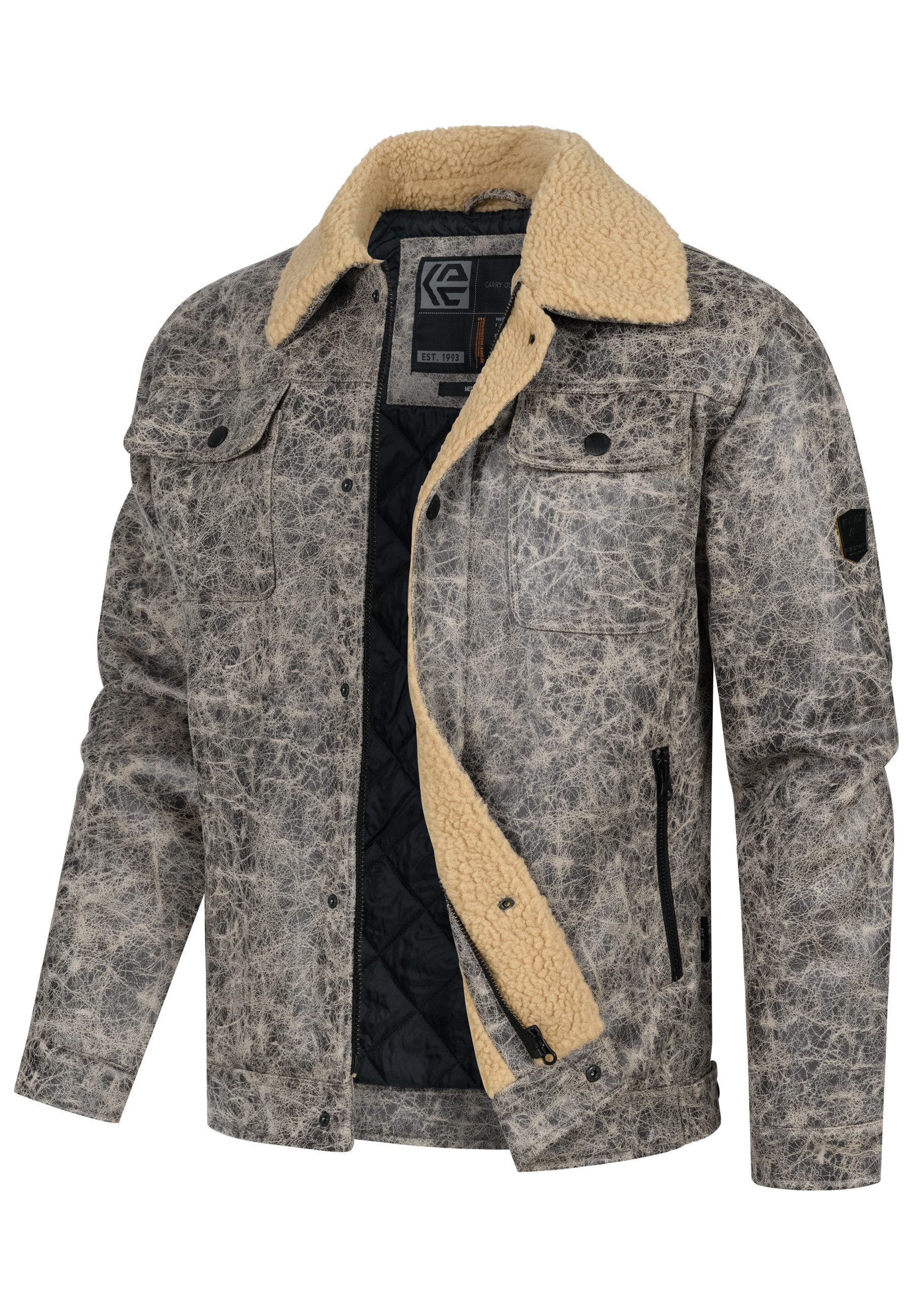 Indicode Lederimitatjacke Herren INVados Übergangsjacke Herrenjacke Kunstle günstig online kaufen