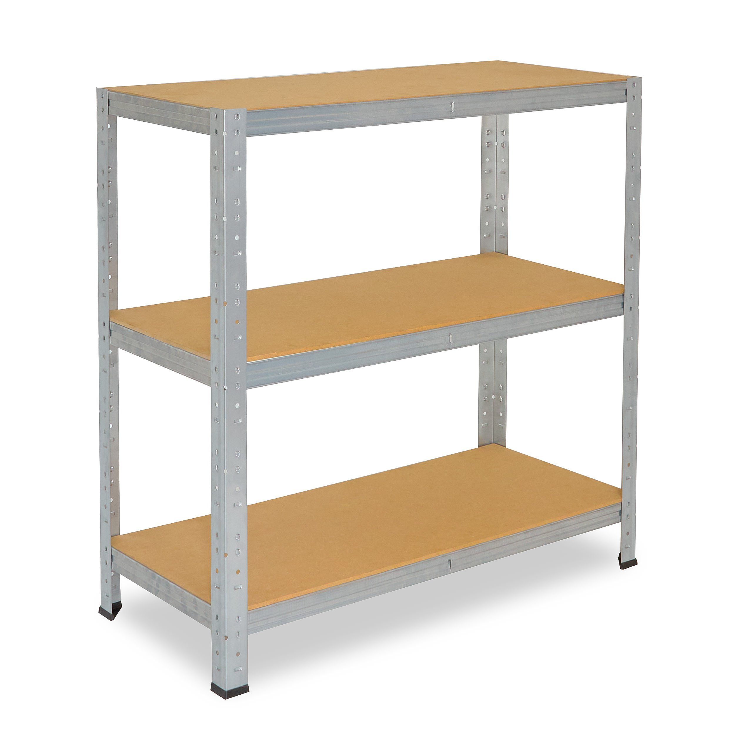 175kg Tragkraft Werkstattregal shelfplaza Steckregal Metallregal 90x80x50cm HOME, Böden, Garagenregal, Metall mit Schwerlastregal 3 verzinkt, Lagerregal, oder als Kellerregal, mit