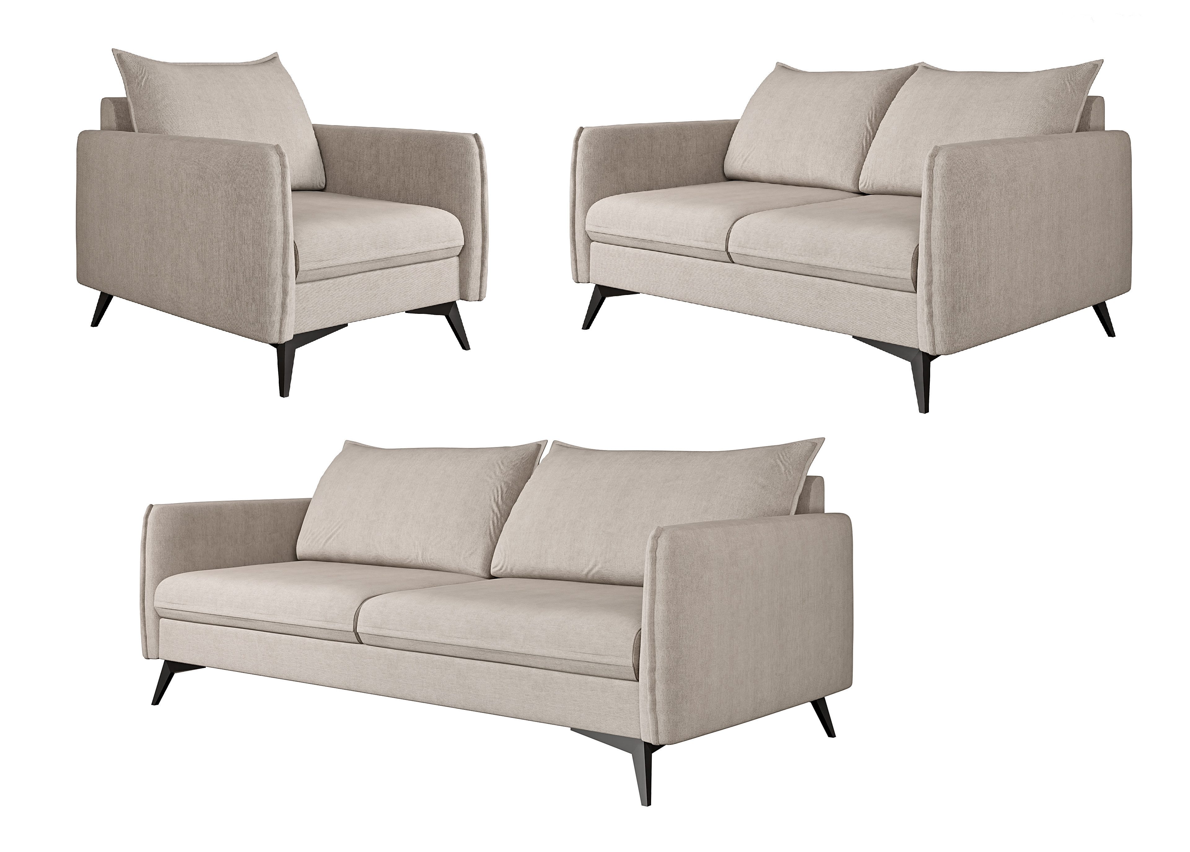 S-Style Möbel Polstergarnitur 3+2+1 Azalea mit günstig online kaufen