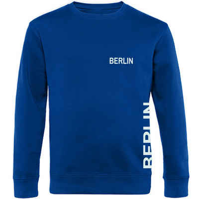 multifanshop Sweatshirt Berlin blau - Brust & Seite - Pullover