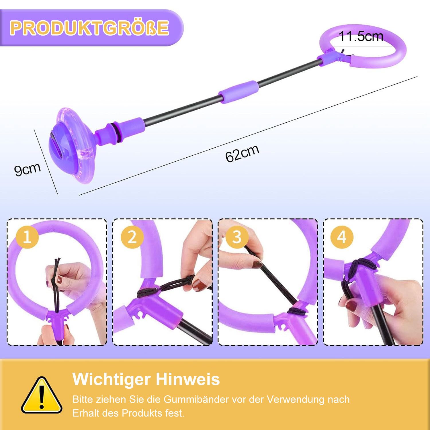 Comfy Mate Lernspielzeug Kinder Blinkender Springring Fußkreisel mit Zähler günstig online kaufen