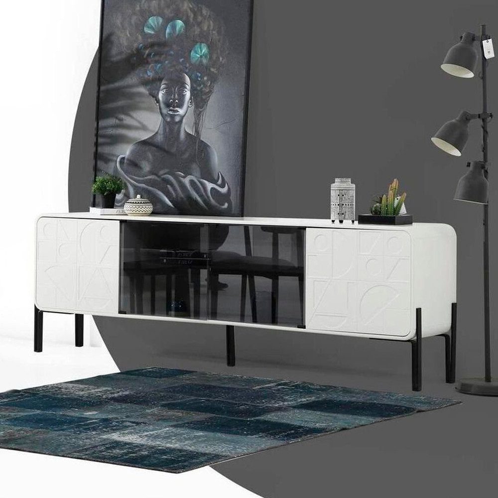 Xlmoebel Sideboard Moderne Holz-Kommode in Weiß für stilvolles Wohnen (Sideboard, 1 St., Sideboard), Hergestellt in Europa