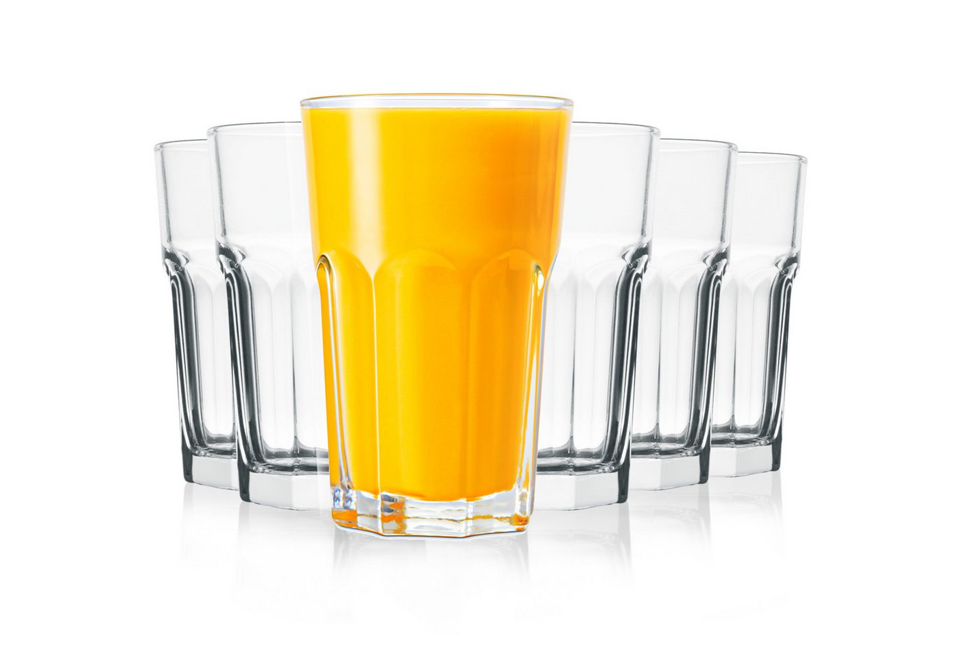KONZEPT Gläser-Set 270ml, Ideal als Trinkgläser, Wassergläser, Saftgläser, Cocktailgläser, 6-tlg., 6/12 tlg. für Latte Macchiato, Wasser, Saft & Cocktails
