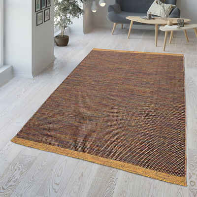 Teppich Wohnzimmer-Teppich Handgewebtes Flachgewebe Aus Wolle, TT Home, rechteckig, Höhe: 12 mm