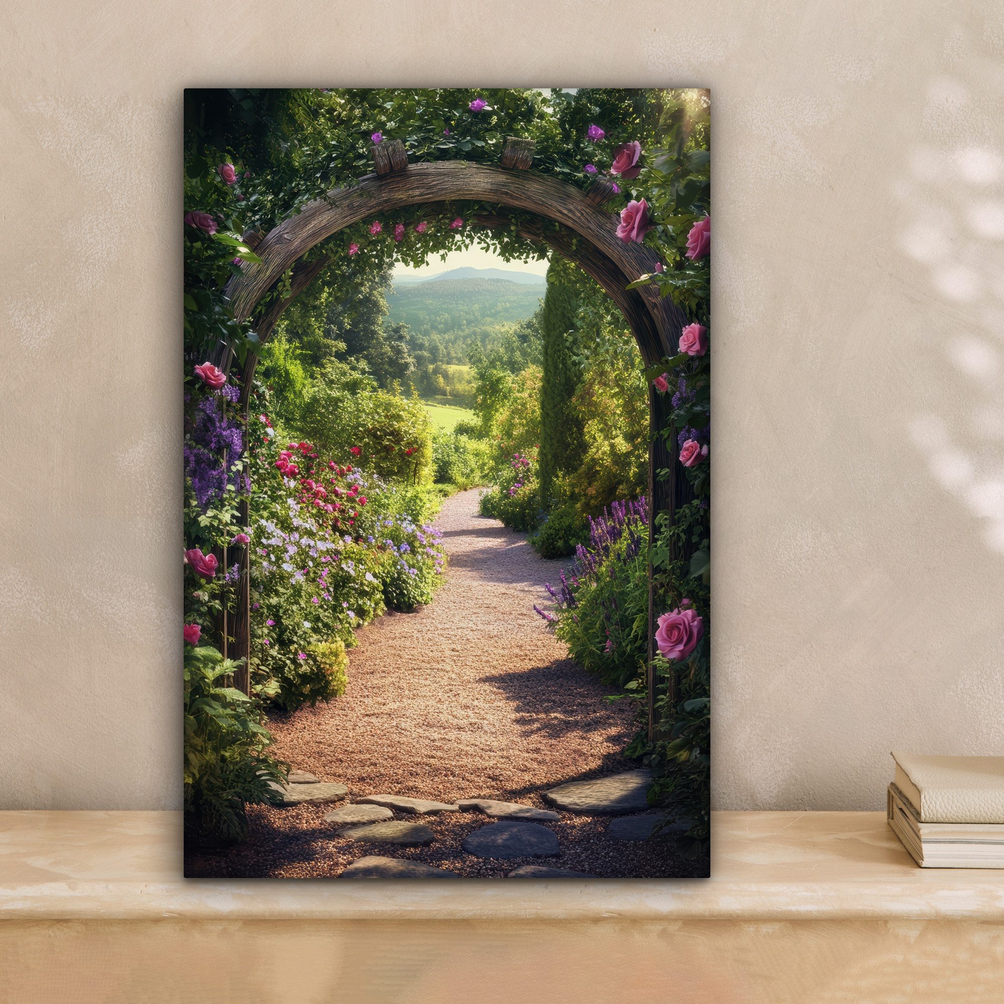 OneMillionCanvasses® Leinwandbild Fensterblick - Fenster - günstig online kaufen