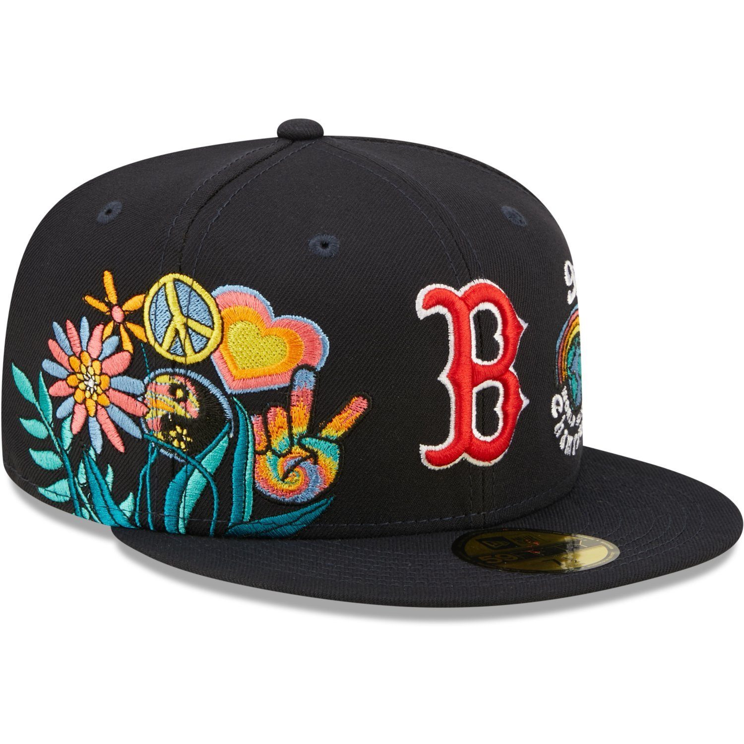 Red GROOVY 59Fifty Boston Fitted Sox Cap New Era