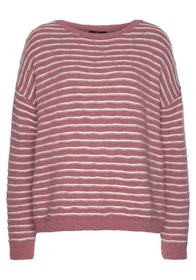 Mavi Rundhalspullover MESA Stripe Sweater Pulli Oversize look mit Rundhalsausschnitt